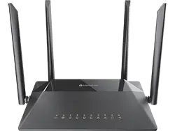 Черный Wi-Fi роутер с четырьмя антеннами