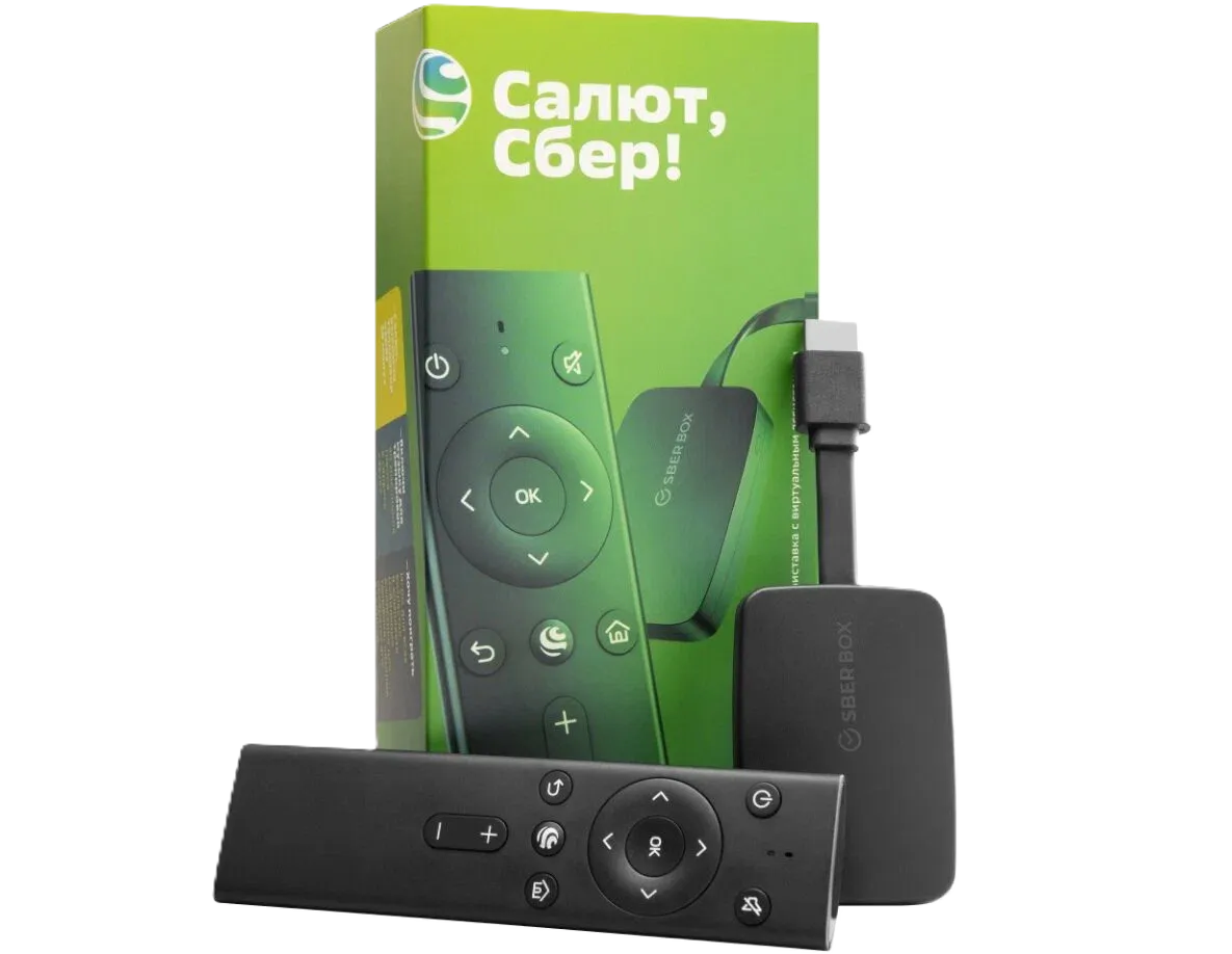SberBox 2 ТВ-медиацентр с пультом